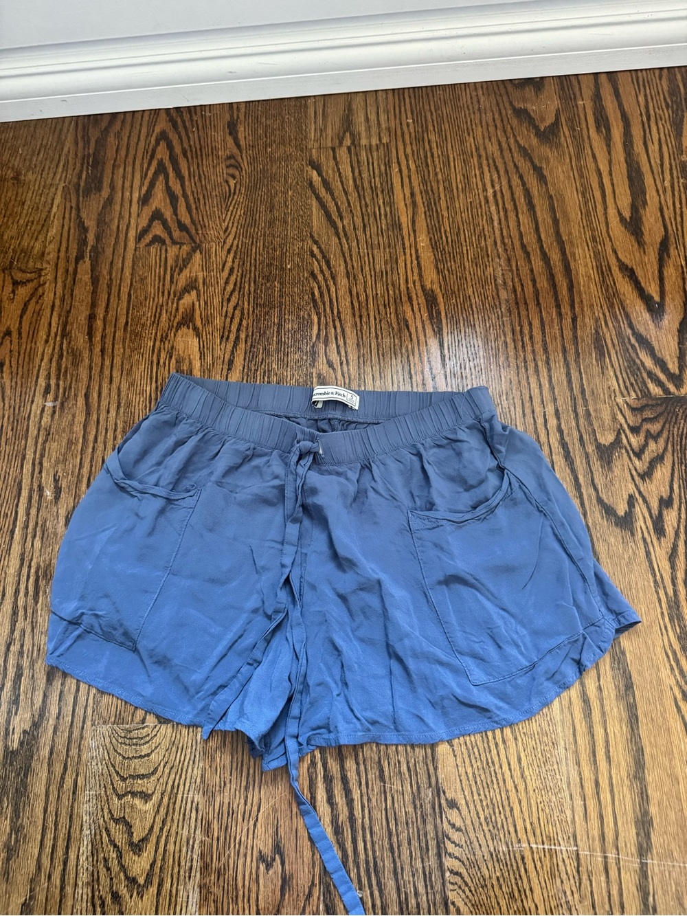 Abercrombie & Fitch Slate Blue Women's Drawstring Athletic Shorts